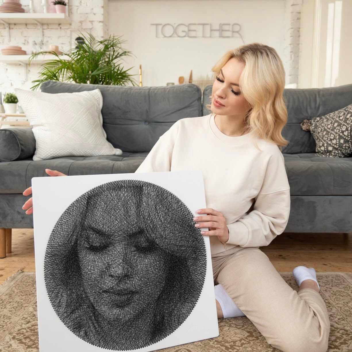 String art kendin yap tablo seti