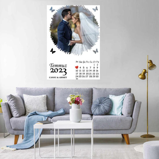 Kişiye Özel Yıl Dönüm Temalı Cam Tablo